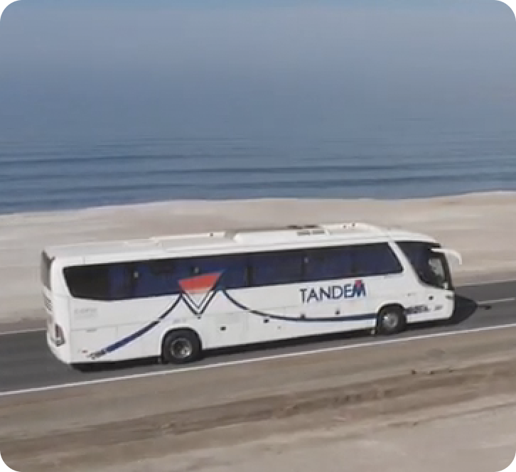 Bus Tandem en faena minera